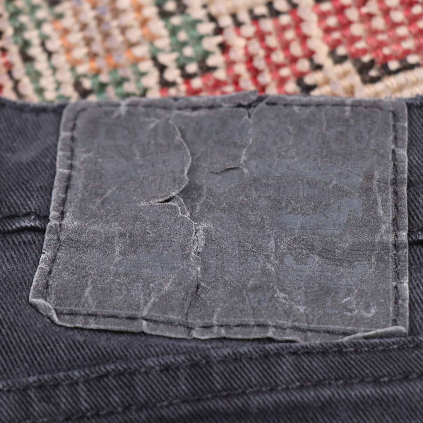 Levi's W34 L29 Straight Leg Black Denim Jeans