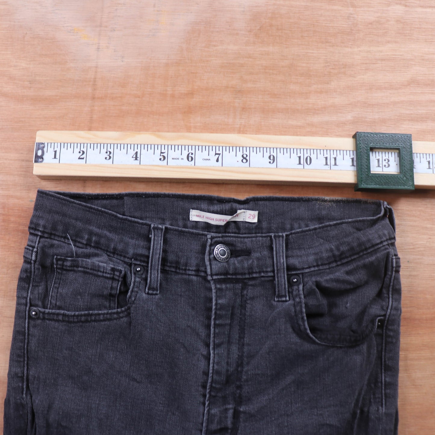 Levi's 721 Red Tab W26 L27 Skinny Grey Denim Jeans