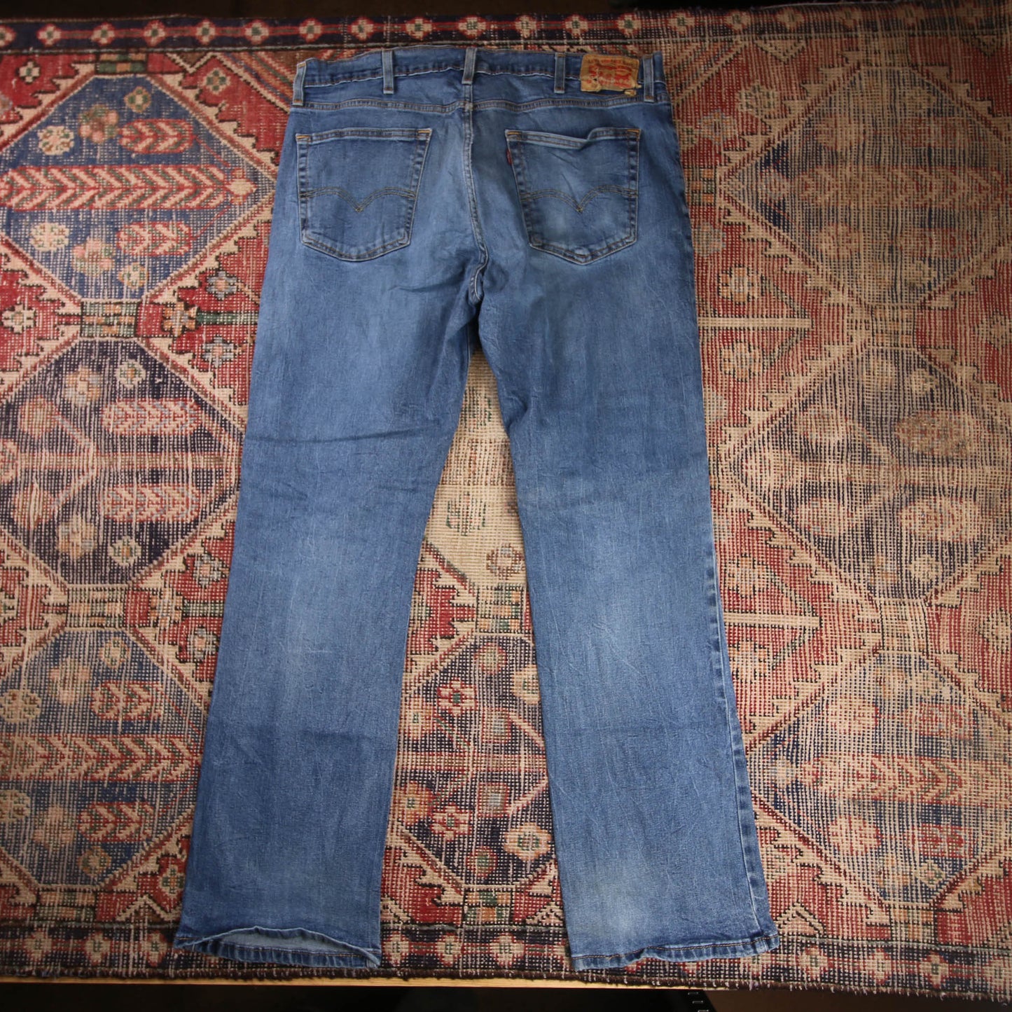 Levi's W38 L32 Straight Leg Blue Denim Jeans