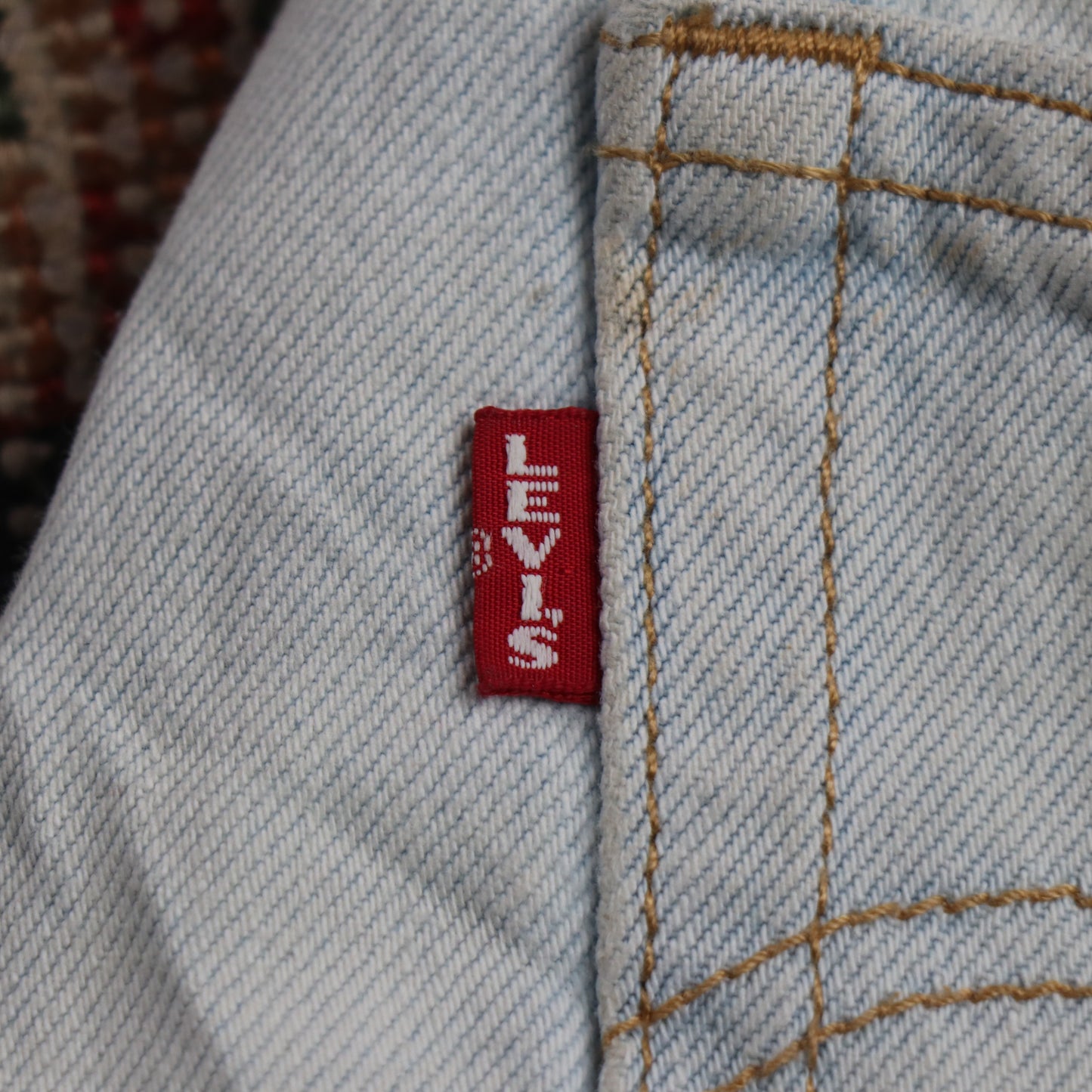 Levi's W28 L27 Straight Leg Classic Ripped Style Blue Denim Jeans