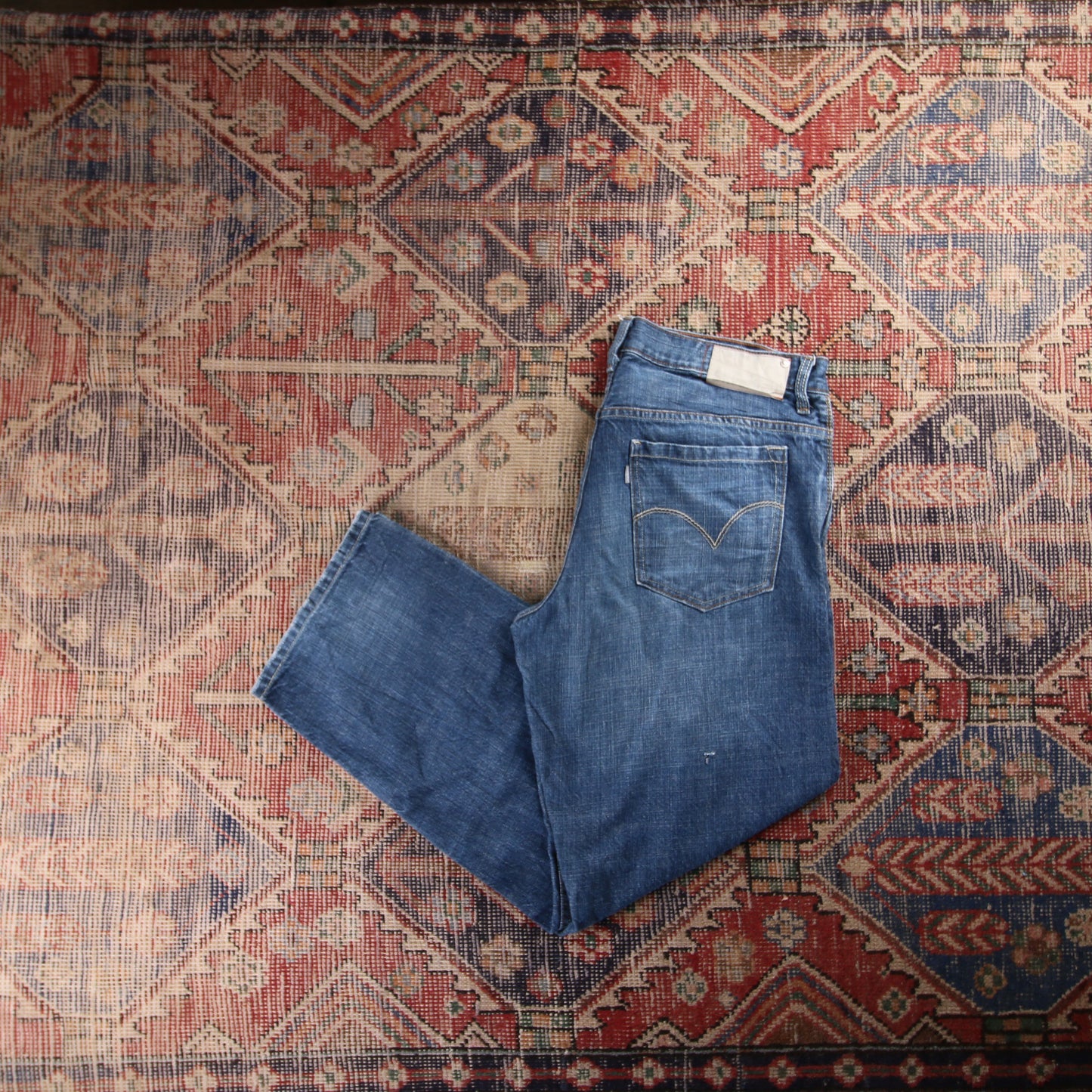 Levi's W36 L31 Bootcut Blue Denim Jeans