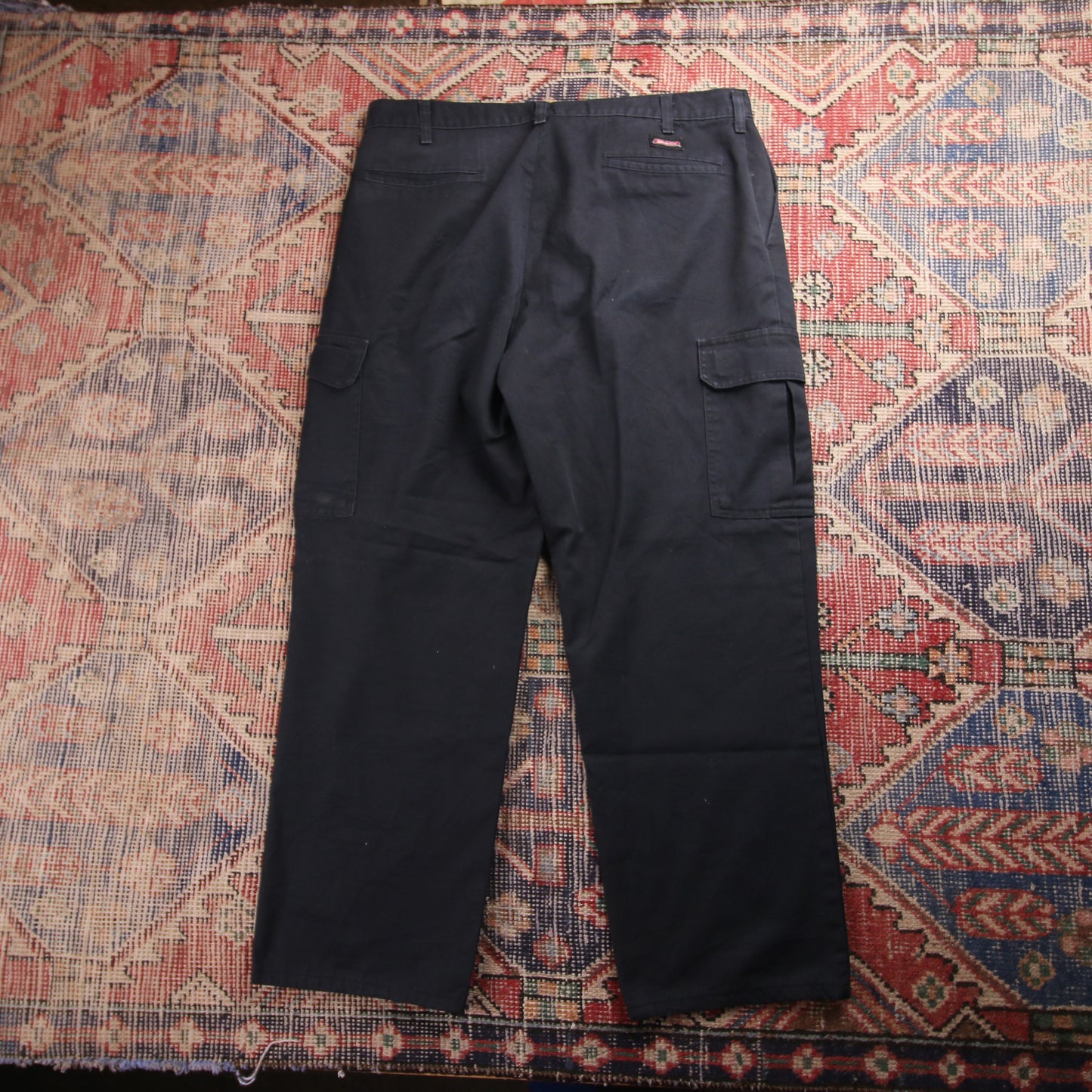 Dickies W36 L27 Cargo Black Cotton Blend Trousers