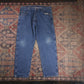 Unbranded W40 L30 Straight Leg Relaxed Fit Blue Denim Jeans