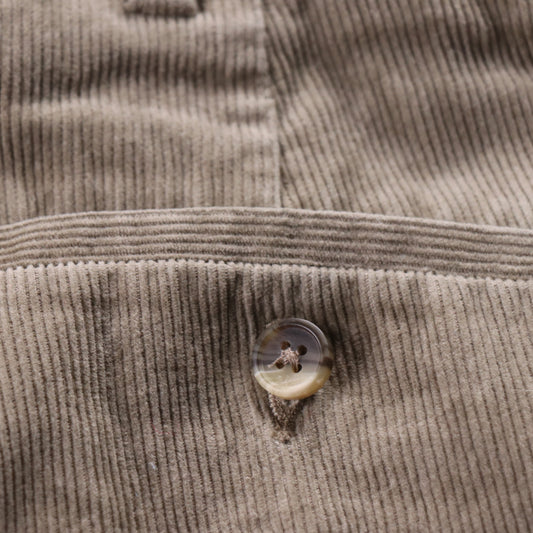 Unbranded W34 L29 Straight Leg Beige Corduroy Trousers