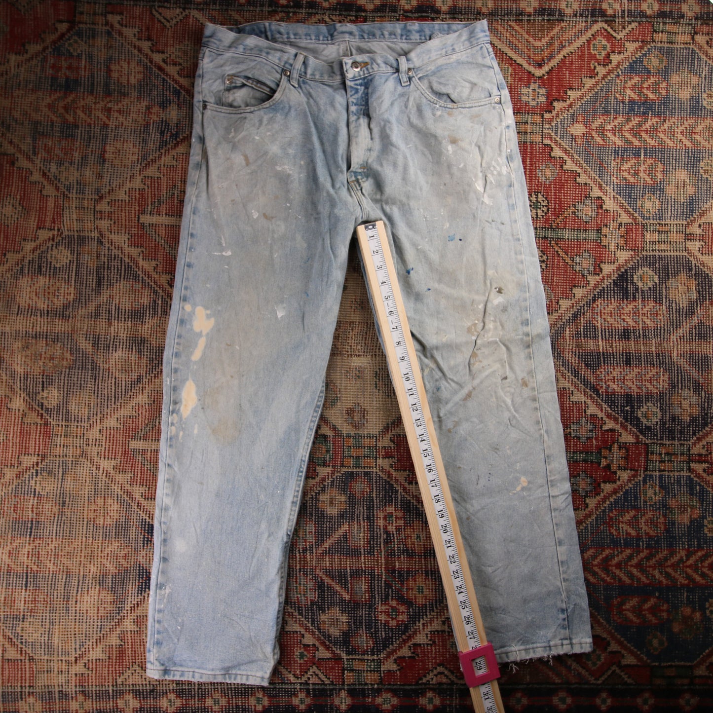 Wrangler W38 L29 Straight Leg Blue Denim Jeans