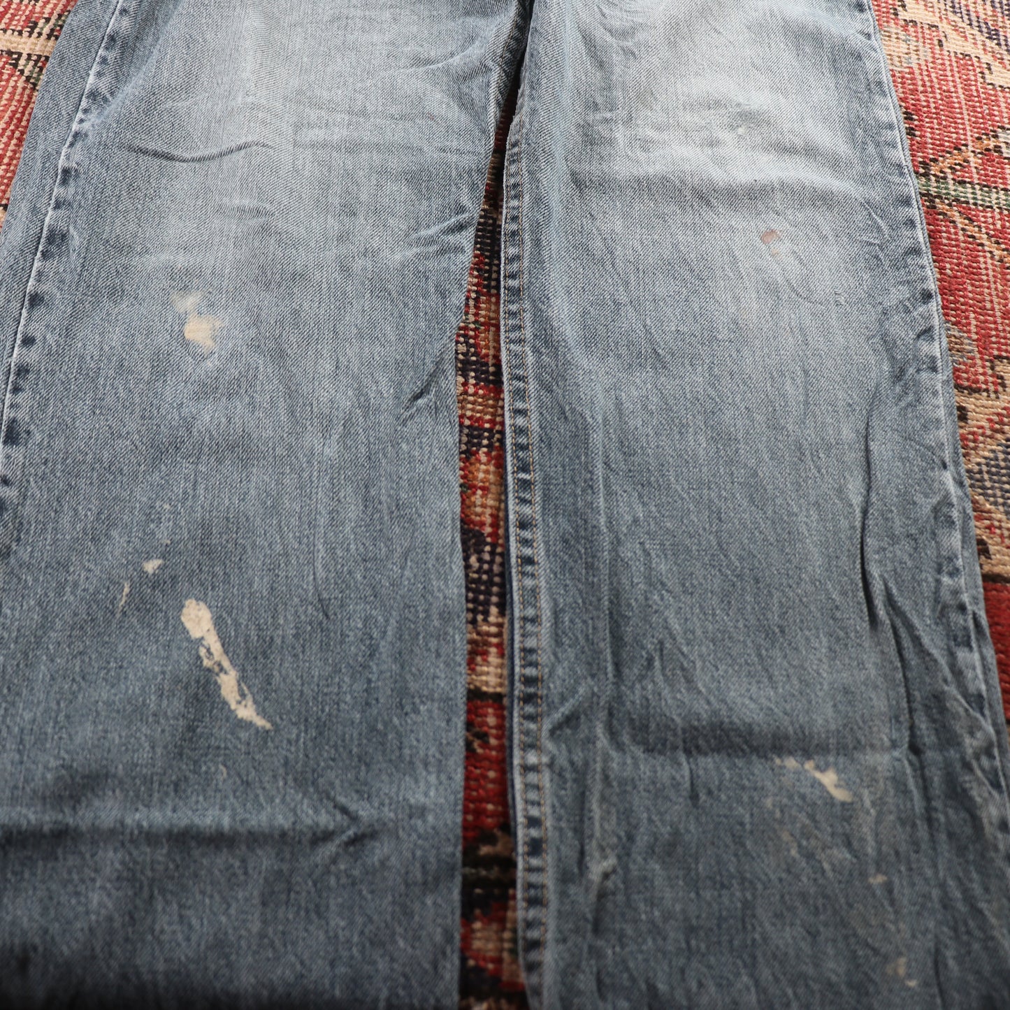 Wrangler W34 L34 Straight Leg Classic Ripped Style Blue Denim Jeans