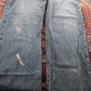 Wrangler W34 L34 Straight Leg Classic Ripped Style Blue Denim Jeans