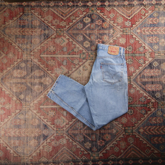 Levi's 550 Red Tab W30 L30 Tapered Leg Relaxed Fit Blue Denim Jeans