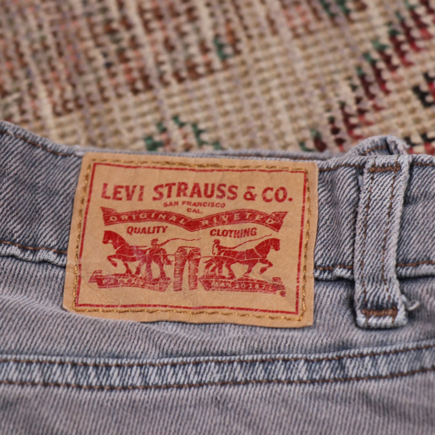 Levi's 721 Orange Tab W28 L30 Skinny Grey Denim Jeans