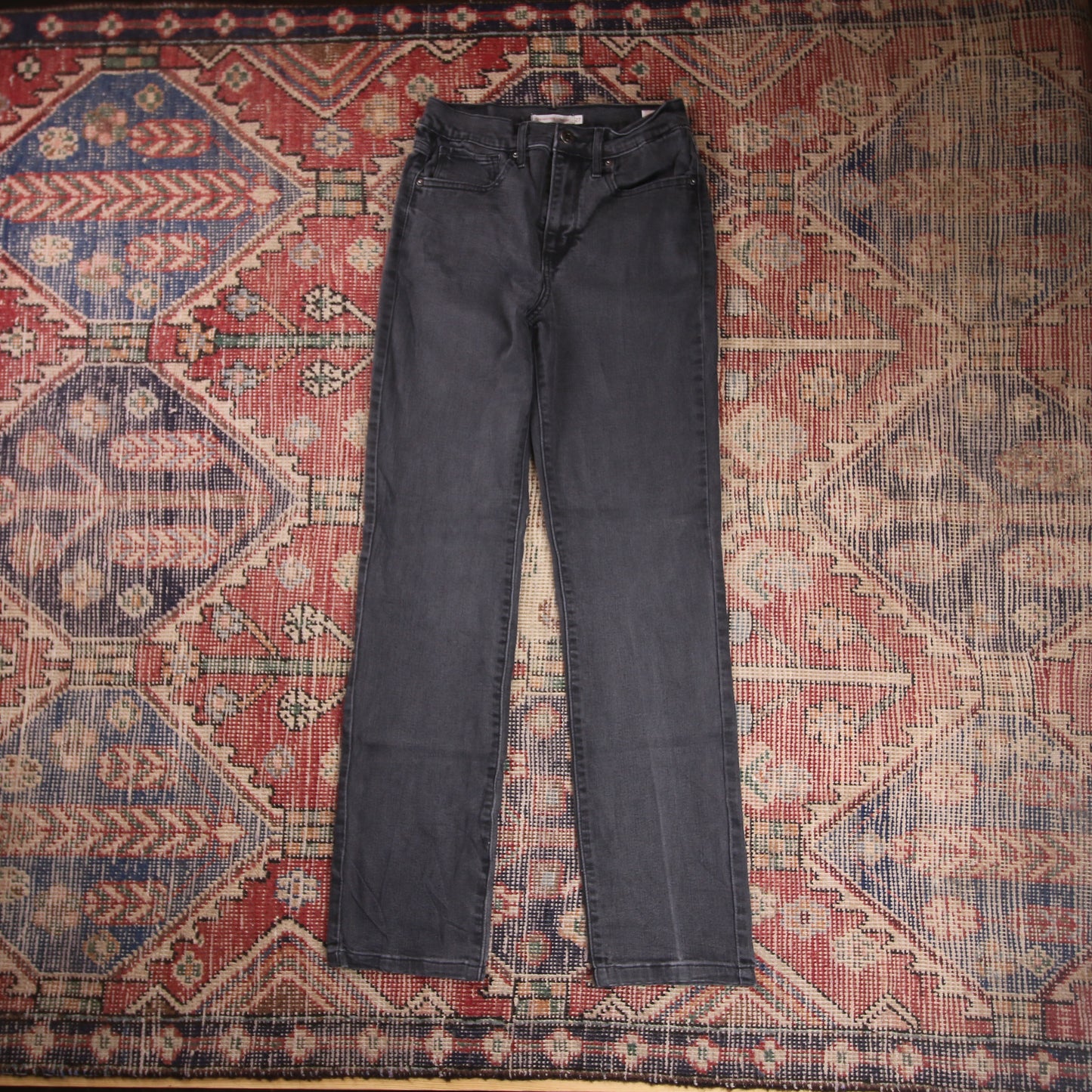 Levi's 721 W26 L28 Skinny Black Denim Jeans