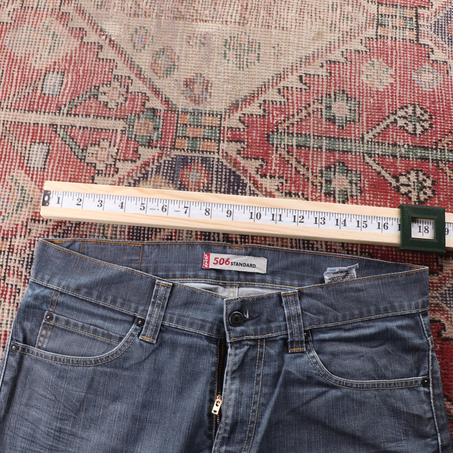 Levi's 506 Red Tab W36 L30 Straight Leg Blue Denim Jeans