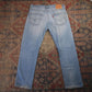 Levi's 504 W36 L29 Straight Leg Regular Fit Classic Ripped Style Blue Denim Jean