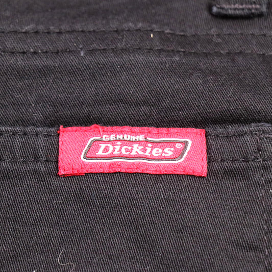 Dickies W34 L27 Straight Leg Black Cotton Blend Trousers