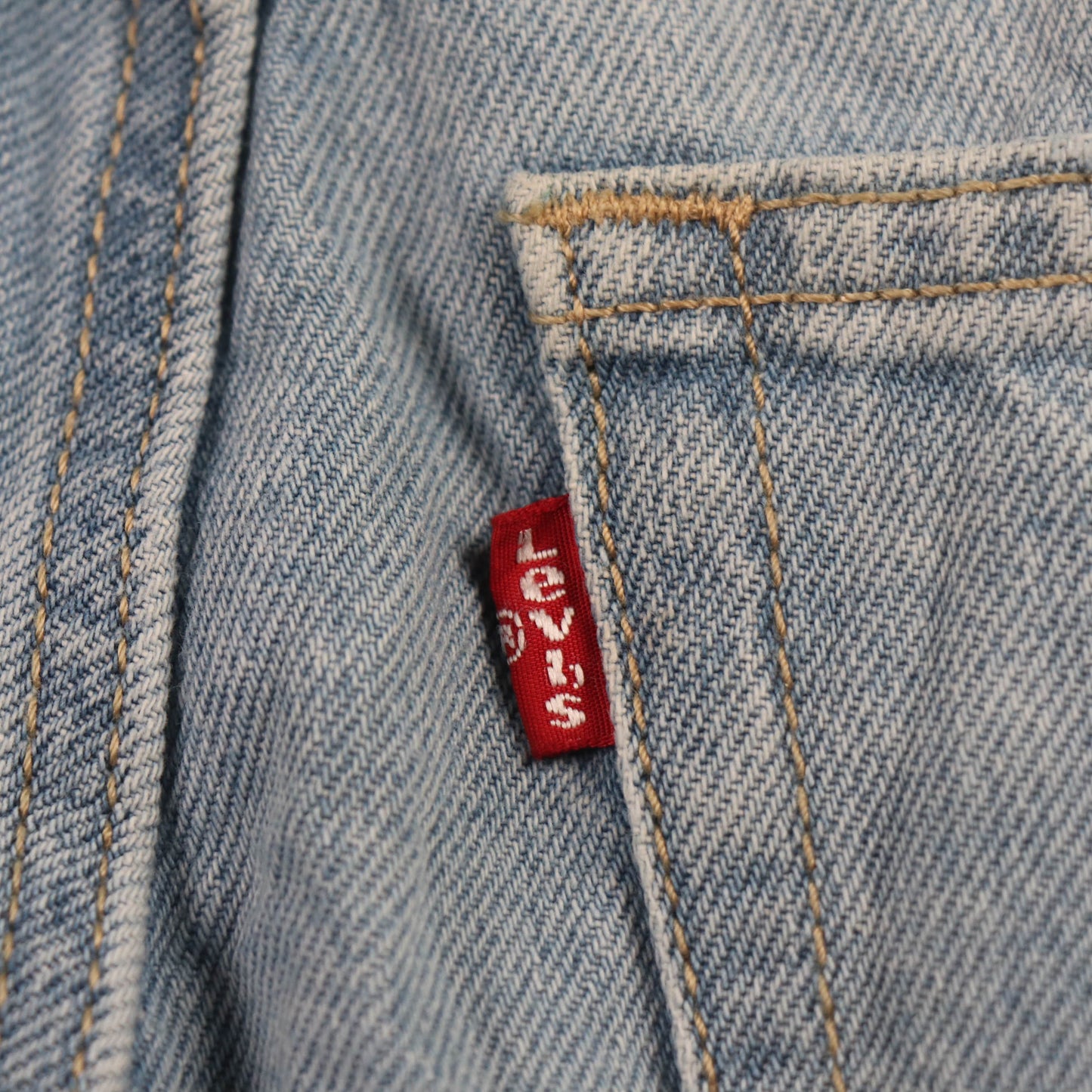 Levi's 721 Red Tab W30 L30 Loose Straight Leg Classic Ripped Style Blue Denim Je