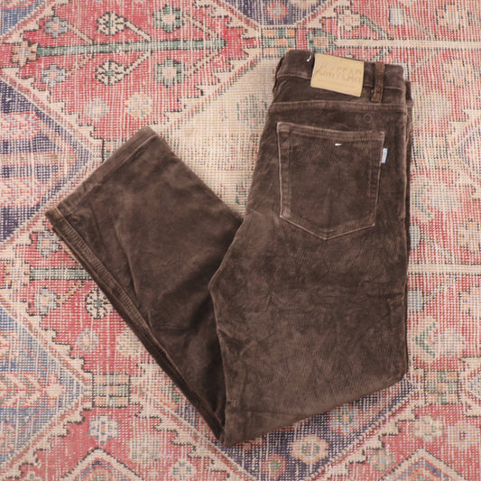 Unbranded W34 L27 Straight Leg Brown Corduroy Trousers