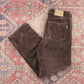 Unbranded W34 L27 Straight Leg Brown Corduroy Trousers