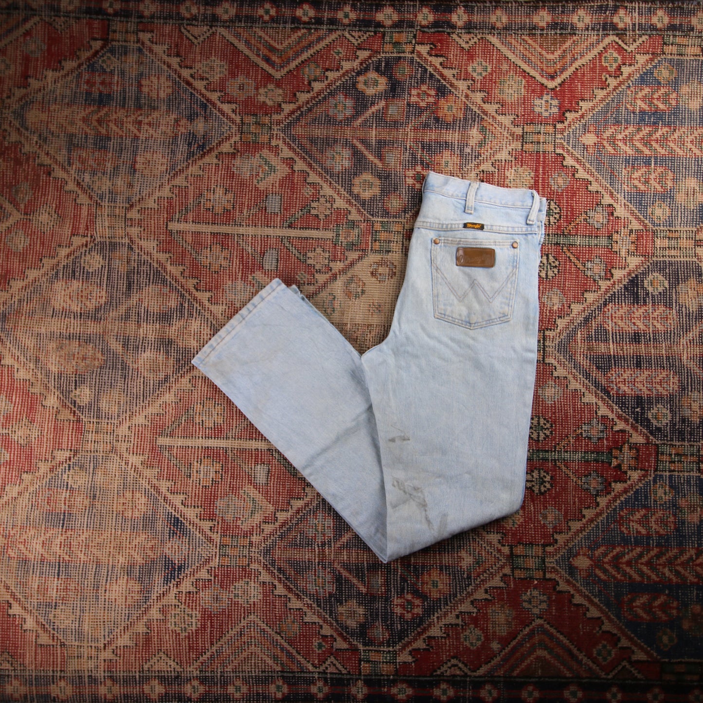 Wrangler W32 L33 Straight Blue Denim Jeans