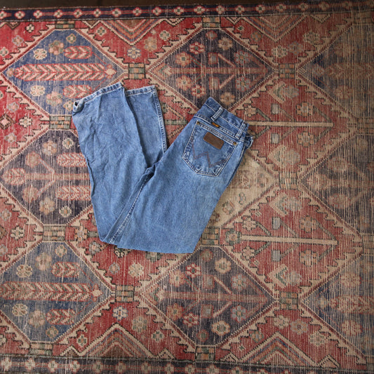 Wrangler W30 L30 Straight Leg Relaxed Fit Blue Denim Jeans
