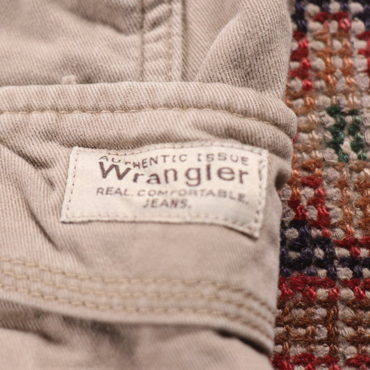 Wrangler W34 L31 Cargo Beige Cotton Blend Trousers
