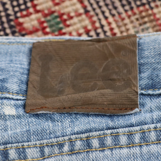 Lee W34 L30 Straight Leg Relaxed Fit Blue Denim Jeans