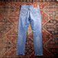 Levi's 501 W28 L28 Original Fit Classic Ripped Style Blue Denim Jeans