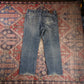 Lee W34 L27 Straight Leg Relaxed Fit Blue Denim Jeans