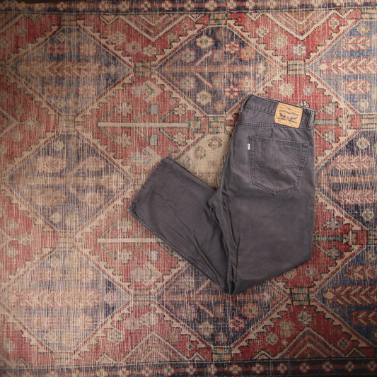 Levi's 505 White Tab W36 L29 Straight Leg Regular Fit Grey Denim Jeans