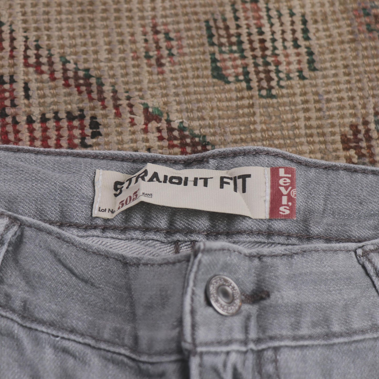 Levi's 505 W32 L30 Straight Leg Regular Fit Grey Denim Jeans