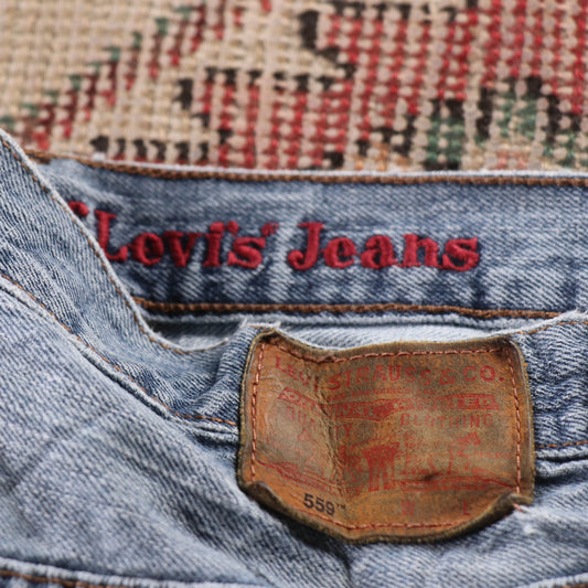 Levi's 559 Red Tab W36 L31 Straight Leg Relaxed Fit Blue Denim Jeans