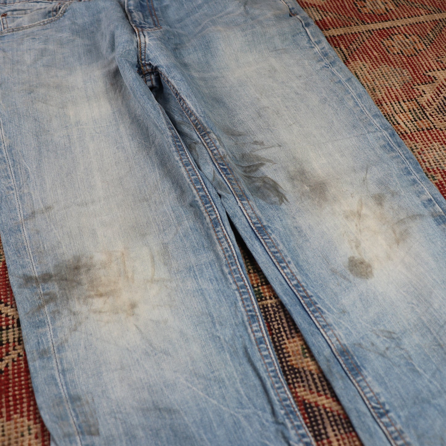 Levi's 541 W32 L29 Tapered Leg Distressed Style Blue Denim Jeans