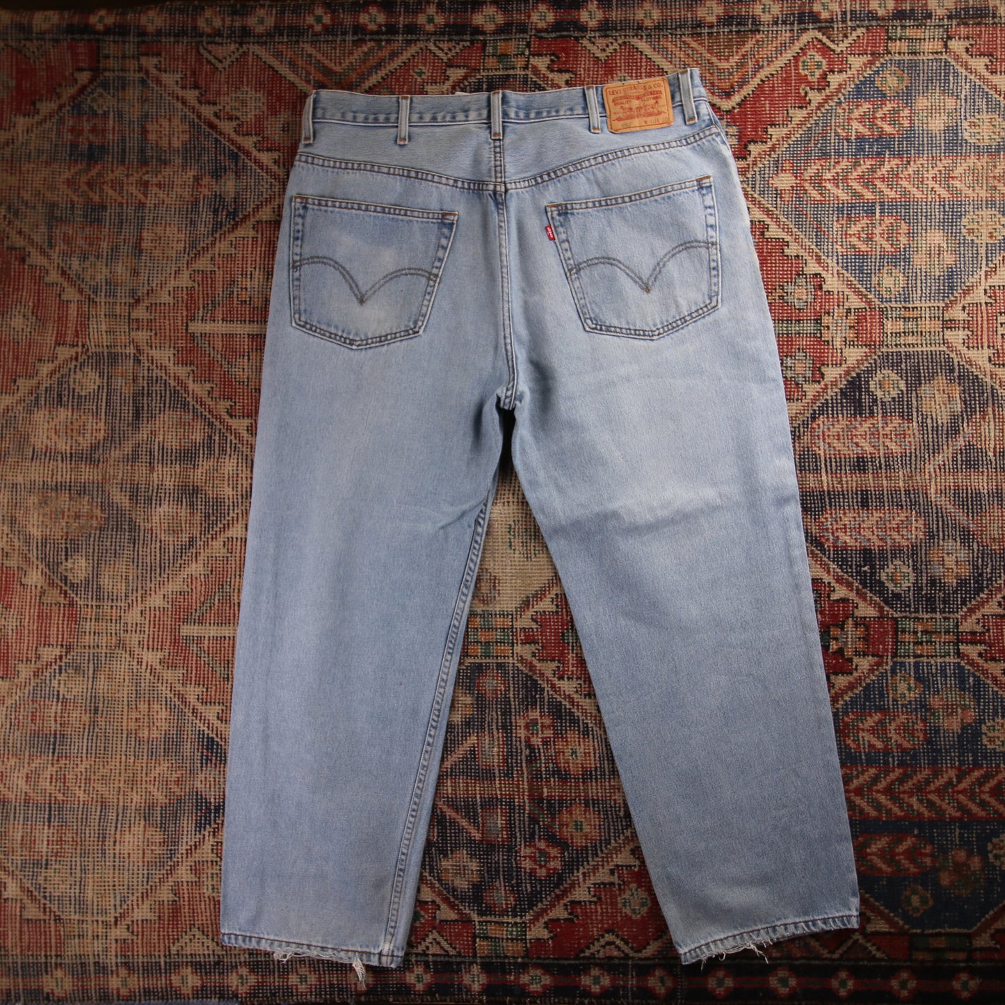 Levi's 550 Red Tab W36 L27 Tapered Leg Relaxed Fit Blue Denim Jeans