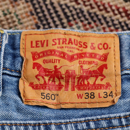 Levi's 560 W38 L32 Comfort Fit Blue Denim Jeans