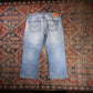 Levi's 527 W36 L24 Bootcut Distressed Style Blue Denim Jeans