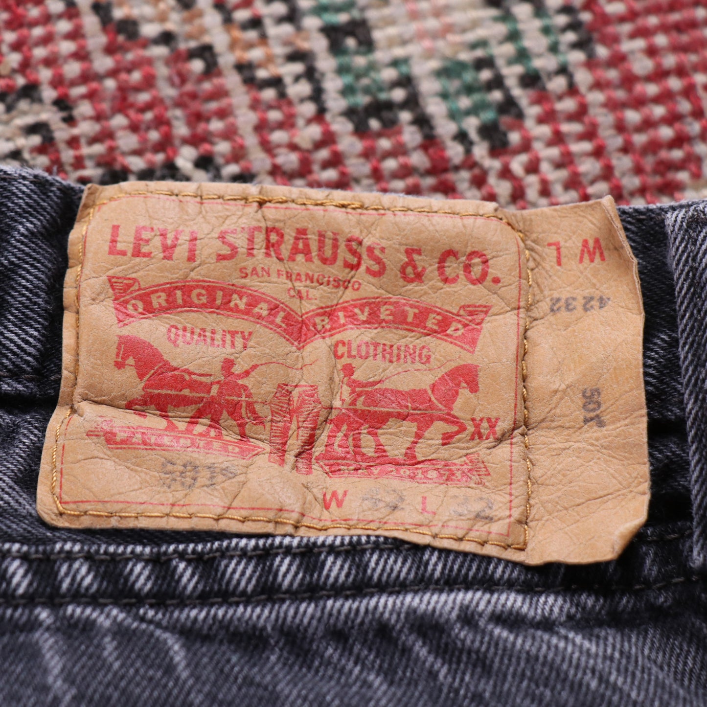 Levi's 501 W40 L29 Original Fit Black Denim Jeans