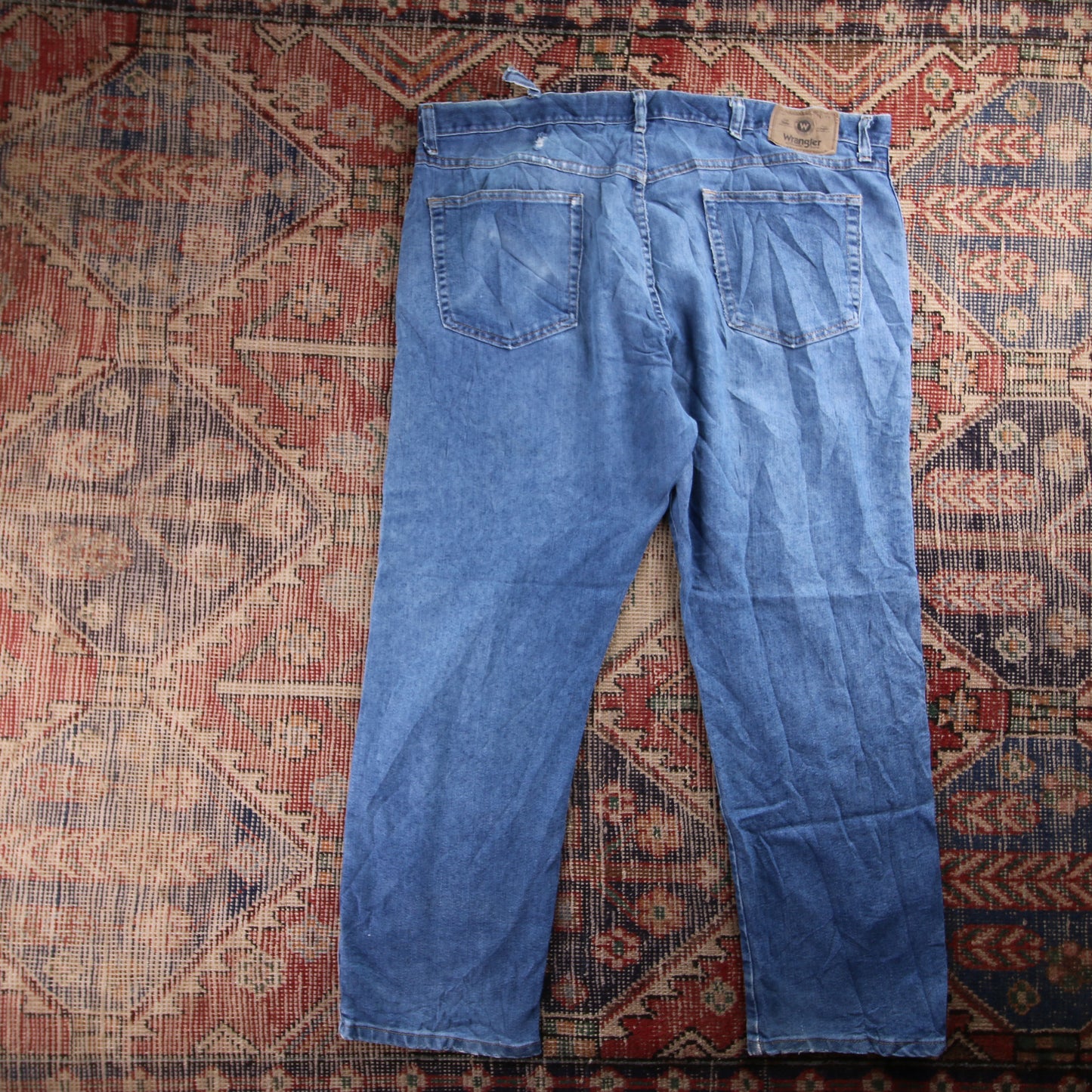 Wrangler W40 L28 Relaxed Blue Denim Jeans