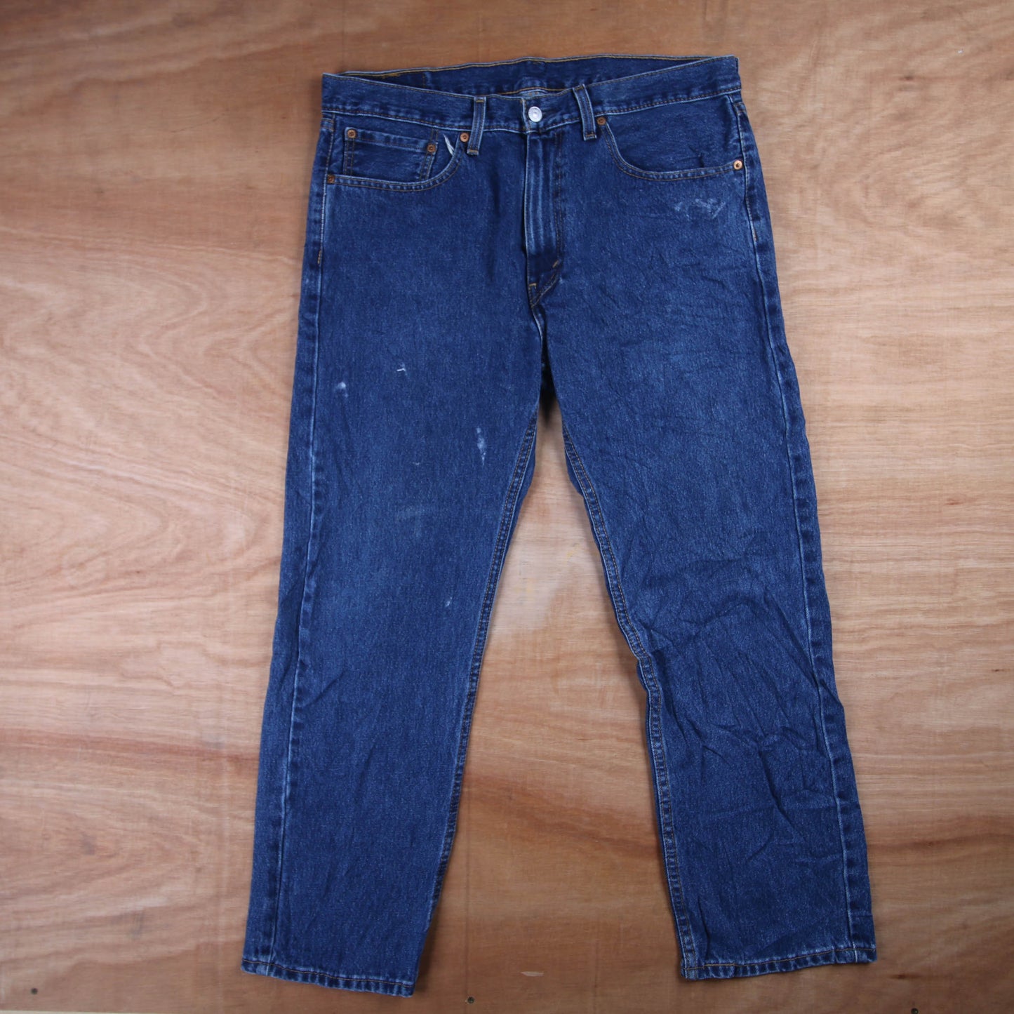 Levi's 505 Red Tab W36 L29 Straight Leg Regular Fit Blue Denim Jeans