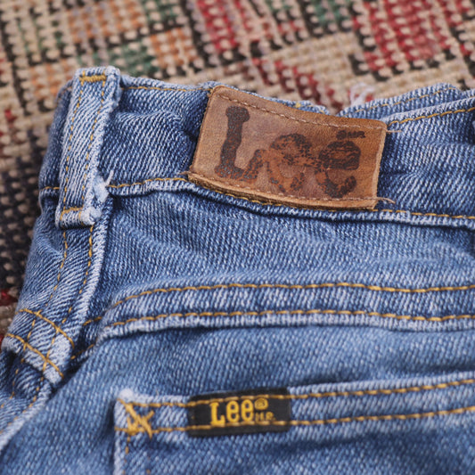Lee W24 L27 Straight Leg Relaxed Fit Blue Denim Jeans