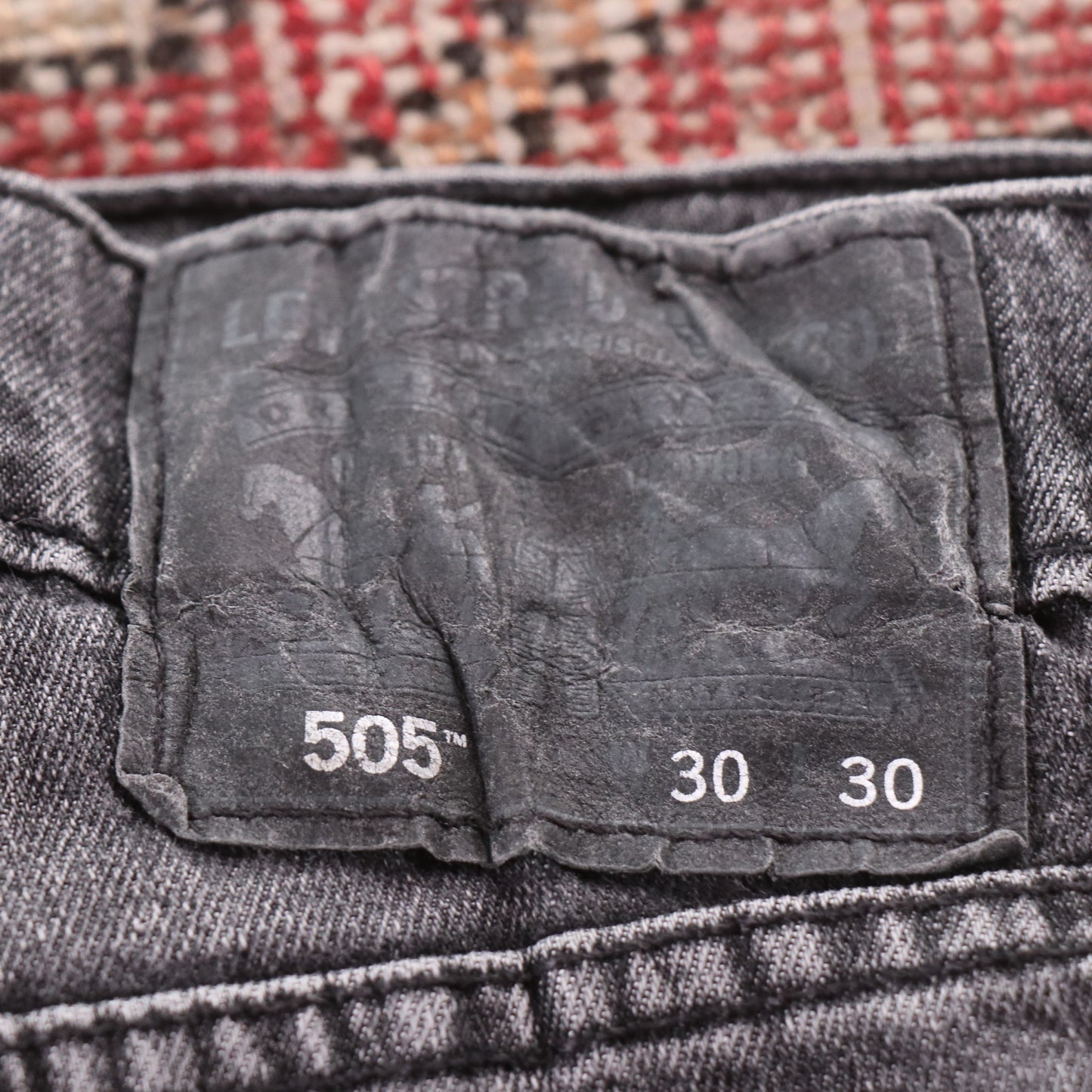Levi's 505 Red Tab W30 L28 Straight Leg Regular Fit Grey Denim Jeans