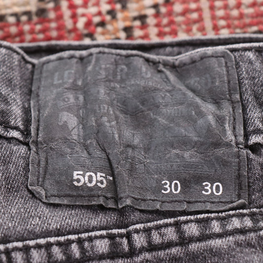 Levi's 505 Red Tab W30 L28 Straight Leg Regular Fit Grey Denim Jeans