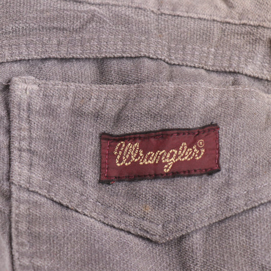 Wrangler W26 L33 Straight Leg Relaxed Fit Grey Cotton Blend Trousers