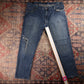Wrangler W36 L30 Straight Classic Ripped Style Blue Denim Jeans