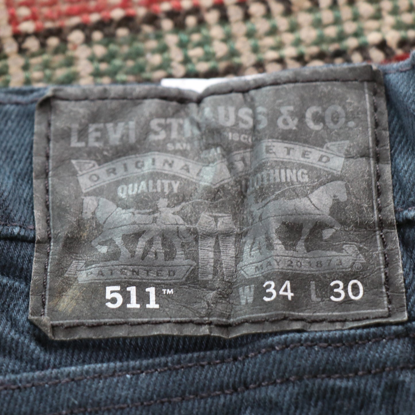 Levi's 511 Red Tab W34 L29 Slim Fit Blue Denim Jeans