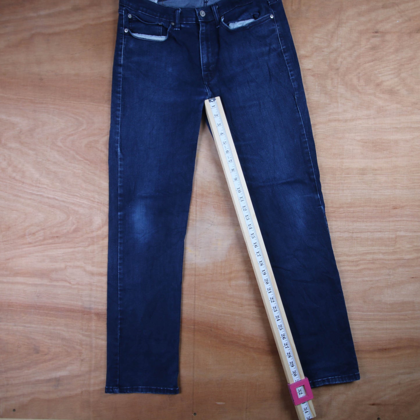 Levi's 512 Red Tab W34 L32 Tapered Leg Slim Fit Blue Denim Jeans