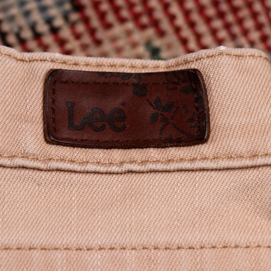 Lee W32 L30 Straight Leg Beige Denim Jeans