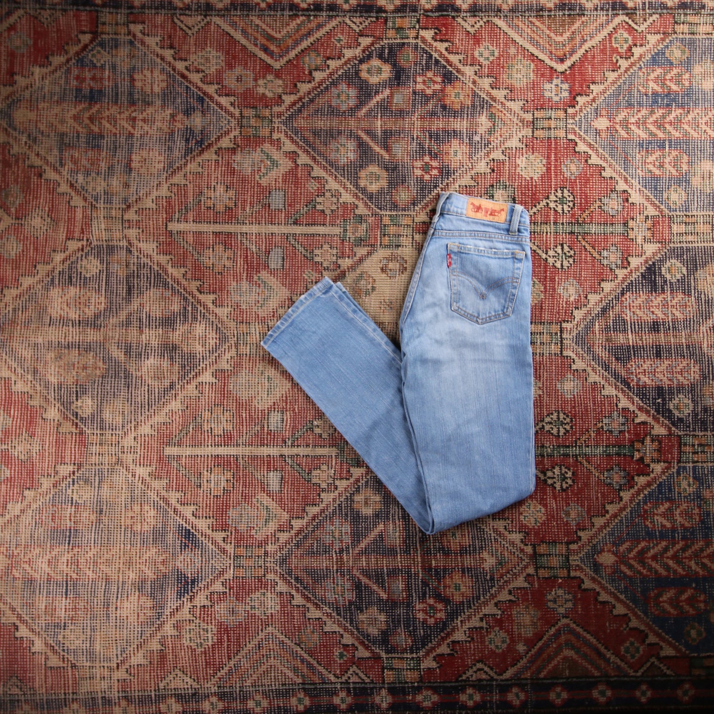 Levi's 512 Red Tab W34 L30 Tapered Leg Slim Fit Blue Denim Jeans