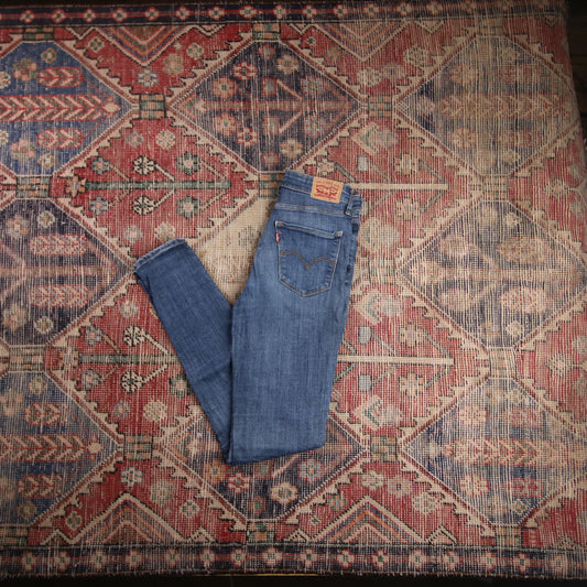 Levi's 721 W26 L31 Skinny Blue Denim Jeans