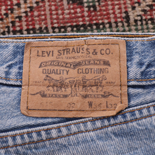 Levi's 501 Red Tab W36 L31 Original Fit Classic Ripped Style Blue Denim Jeans