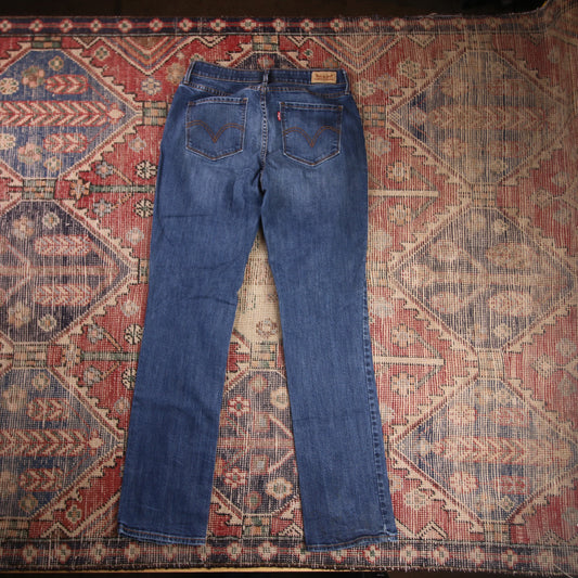 Levi's 525 W30 L30 Bootcut Slim Fit Blue Denim Jeans