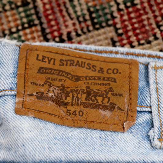 Levi's 540 Orange Tab W34 L29 Relaxed Fit Blue Denim Jeans