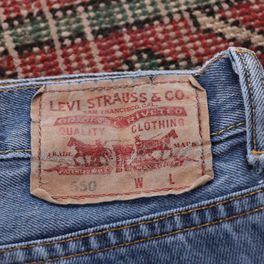 Levi's 550 Red Tab W36 L36 Tapered Leg Relaxed Fit Blue Denim Jeans